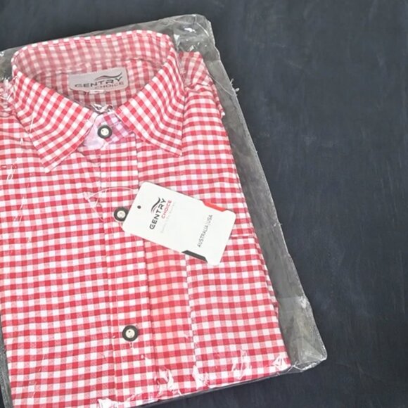 Vintage Bavarian Oktoberfest Button Down Shirt  Checked Summer Men Style - Picture 8 of 11